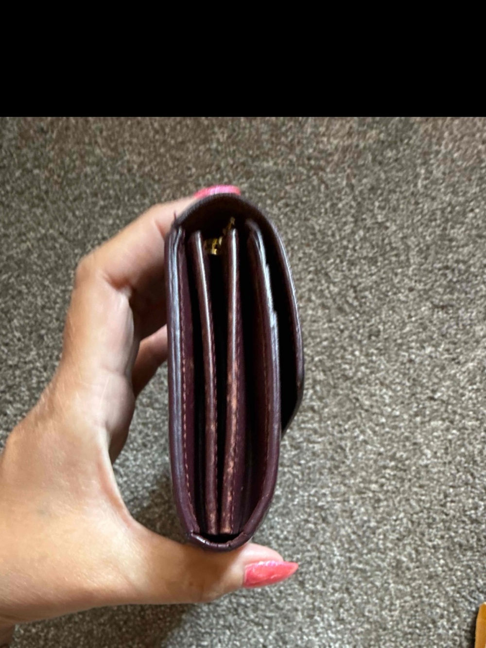 Louis Vuitton Vernis Long Wallet - Burgundy - Authentic - Picture 4 of 7